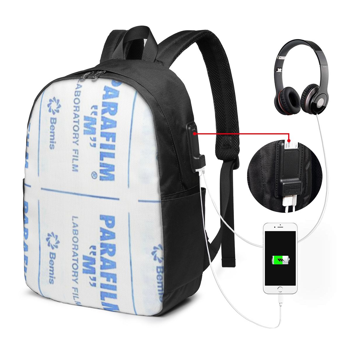 Womens Backpack - 파라필름은 생명을 구하는 도우미입니다. 배낭 여행용