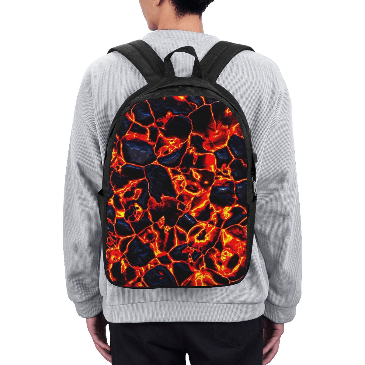 Womens Backpack - 마그마 화산 용암 화재 배낭 여행