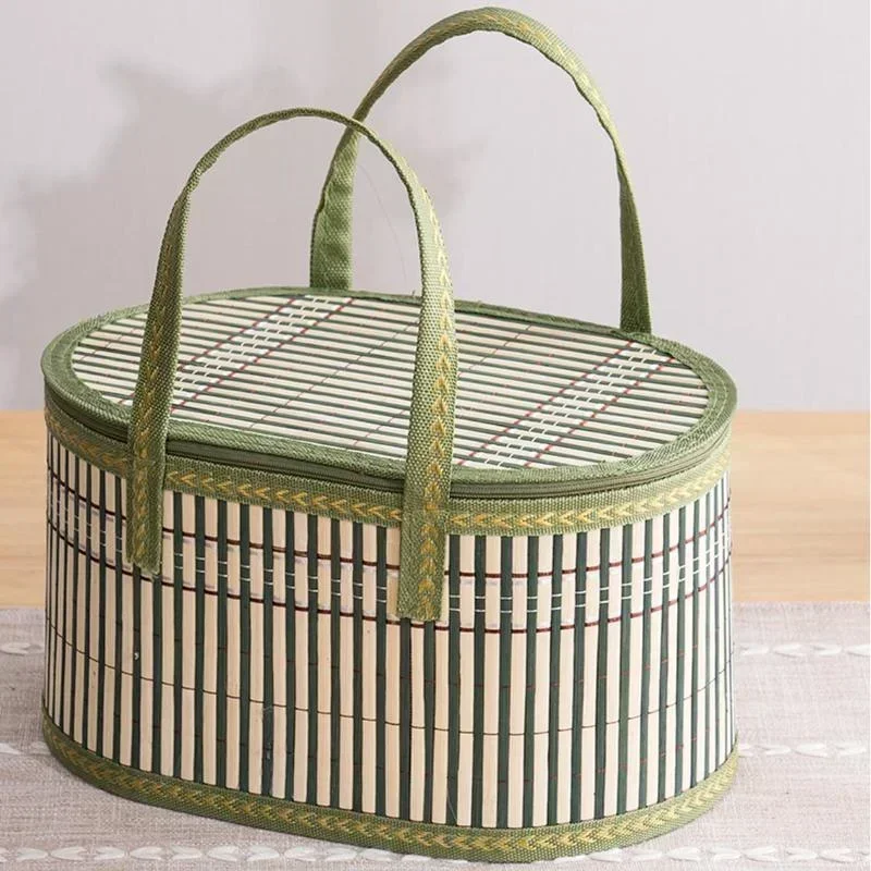 Women Bags For Gift - 수제 대나무 토트백 친환경 접이식 피크닉