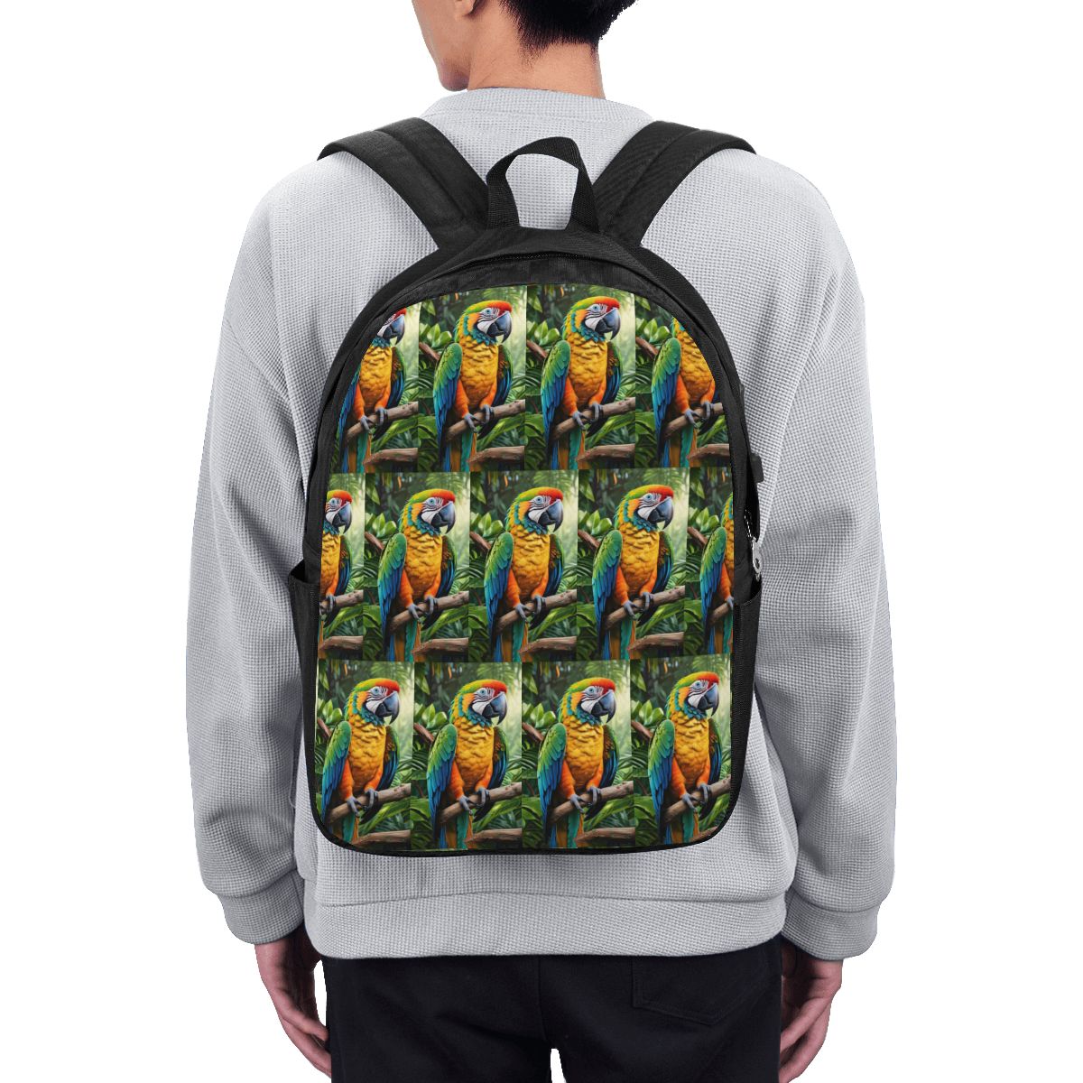 Womens Backpack - 귀여운 맥아오 앵무새 배낭 여행 노트북