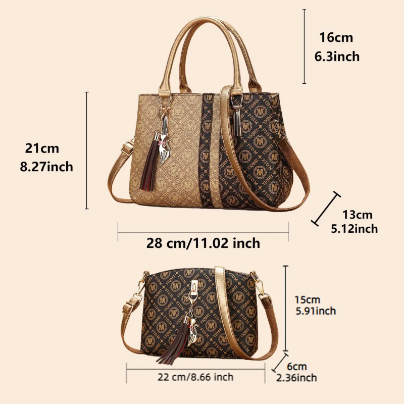 여성용 핸드백 세트(숄더백 포함), 클래식 프린트 대용 - Women Bags For Gift 리뷰 및 가격