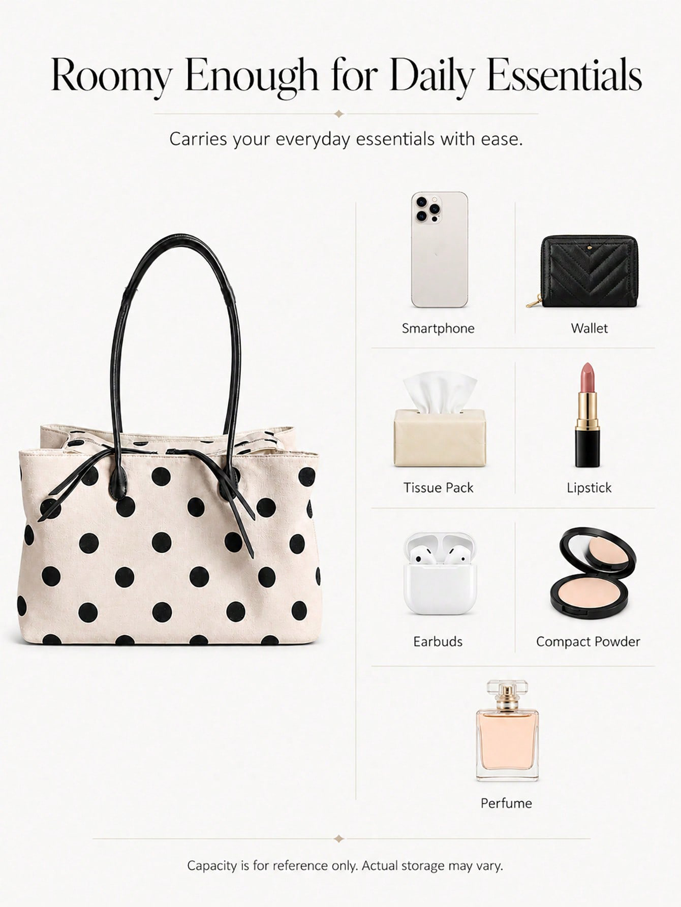 여성용 대용량 린넨 폴카 도트 토트백, 새로운 틈새시장 - Women Bags Work 리뷰 및 가격