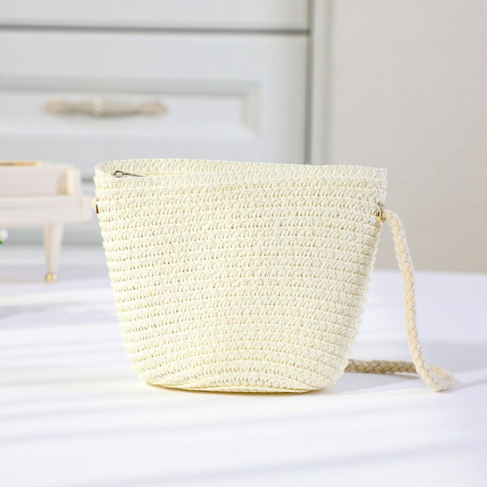 수제 꽃무늬 밀짚 가방 지퍼 동전 지갑 어린이 메신저  - Woven Straw Bag 리뷰 및 가격