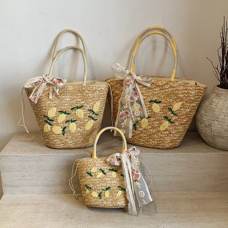 대용량 비치 숄더 백 디자이너 자수 핸드백 여름 수제  - Woven Straw Bag 리뷰 및 가격