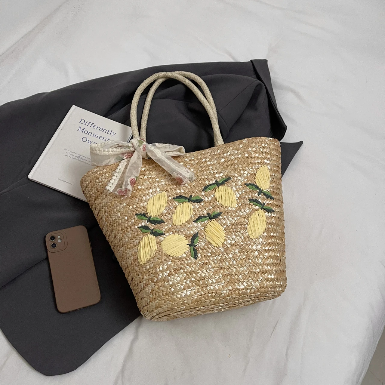 대용량 비치 숄더 백 디자이너 자수 핸드백 여름 수제  - Woven Straw Bag 리뷰 및 가격