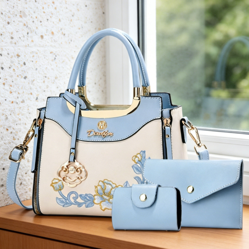 고급 자수 핸드백 3종 세트, 일상 외출, 데이트 및  - Women Bags Work 리뷰 및 가격