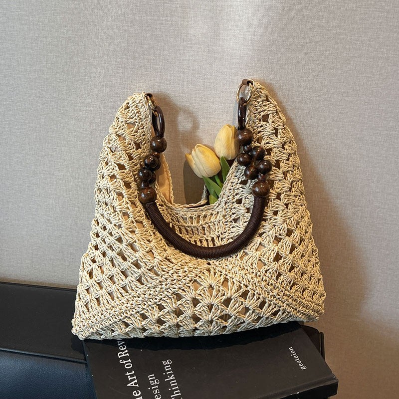 해변 휴가 스타일 대용량 스트로우 숄더백 여성용 202 - Woven Straw Bag 리뷰 및 가격