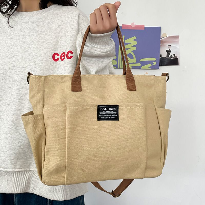 여성용 대형 캔버스 토트백, 미니멀리스트 워크백 - 넓 - Women Bags Work 리뷰 및 가격
