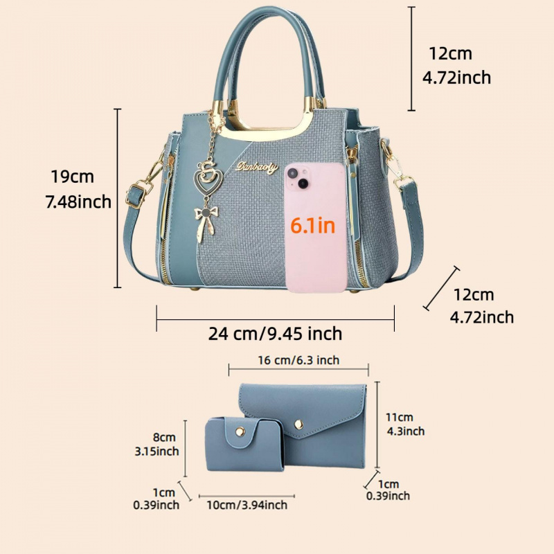 우아한 여성용 핸드백 세트, 다양한 색상의 메신저 백, - Women Bags For Gift 리뷰 및 가격