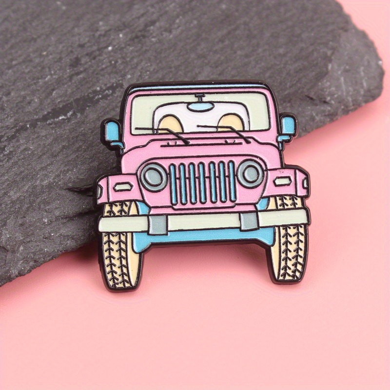 사랑스러운 핑크색 지프 만화 에나멜 핀 - 가방 및 야 - Women'S Jeep Bags 리뷰 및 가격
