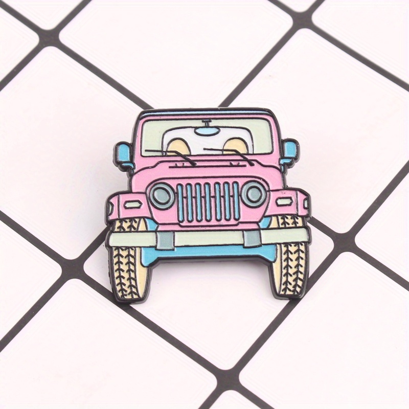사랑스러운 핑크색 지프 만화 에나멜 핀 - 가방 및 야 - Women'S Jeep Bags 리뷰 및 가격