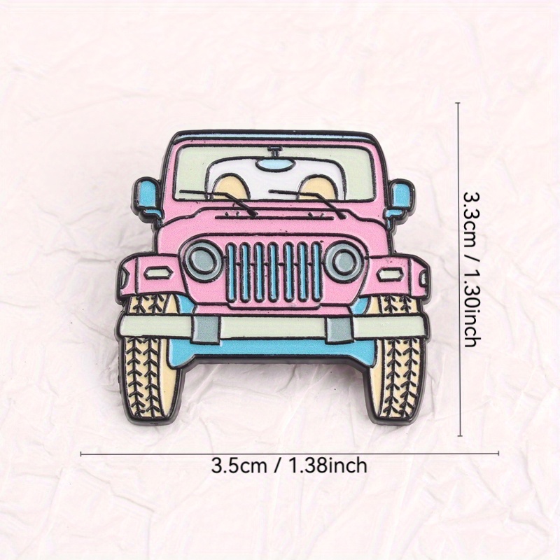 사랑스러운 핑크색 지프 만화 에나멜 핀 - 가방 및 야 - Women'S Jeep Bags 리뷰 및 가격