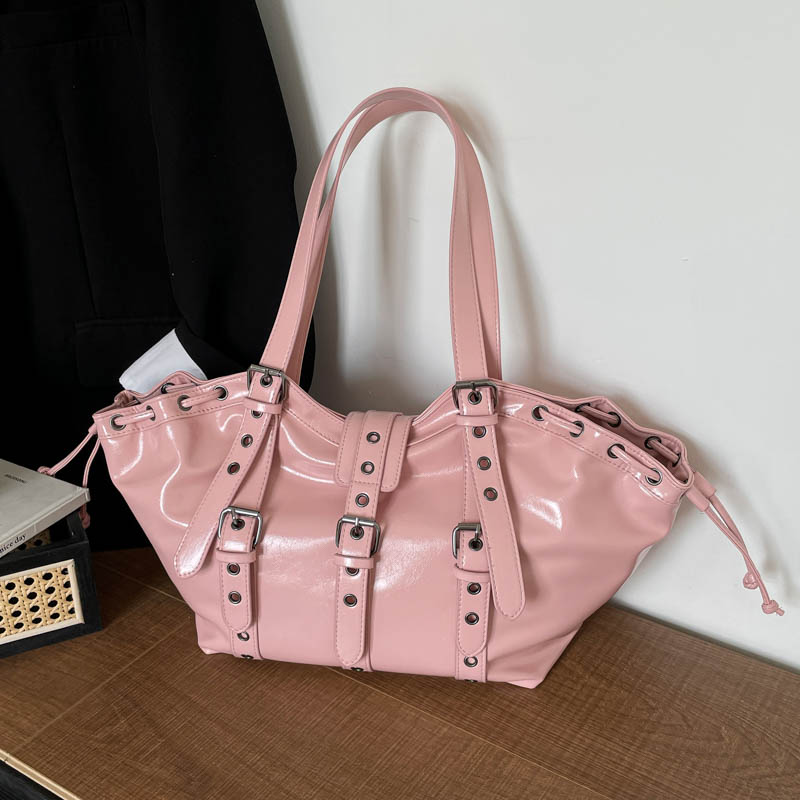 Y2K 고딕 리벳 조절 가능한 스트랩 숄더백, 핫세일, - Women Bags Discount 리뷰 및 가격