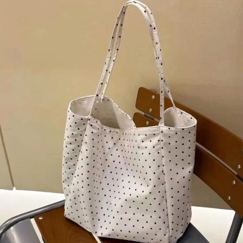 새로운 세일-2026 새로운 폴카 도트 캔버스 대용량  - Women Bags Discount 리뷰 및 가격