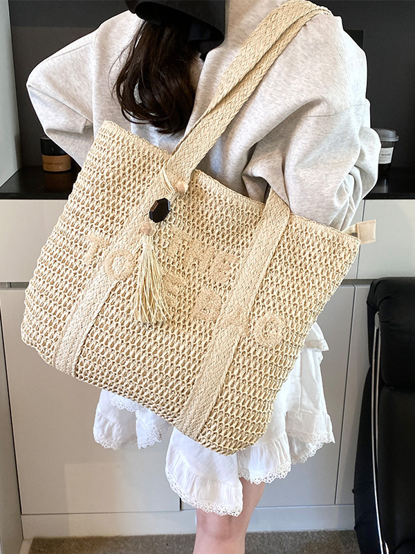 여름 해변 여행용 대용량 밀짚 가방 캐주얼 패션 싱글  - Woven Straw Bag 리뷰 및 가격