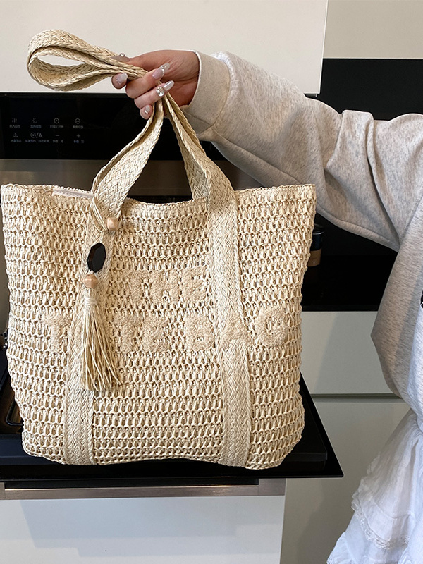 여름 해변 여행용 대용량 밀짚 가방 캐주얼 패션 싱글  - Woven Straw Bag 리뷰 및 가격