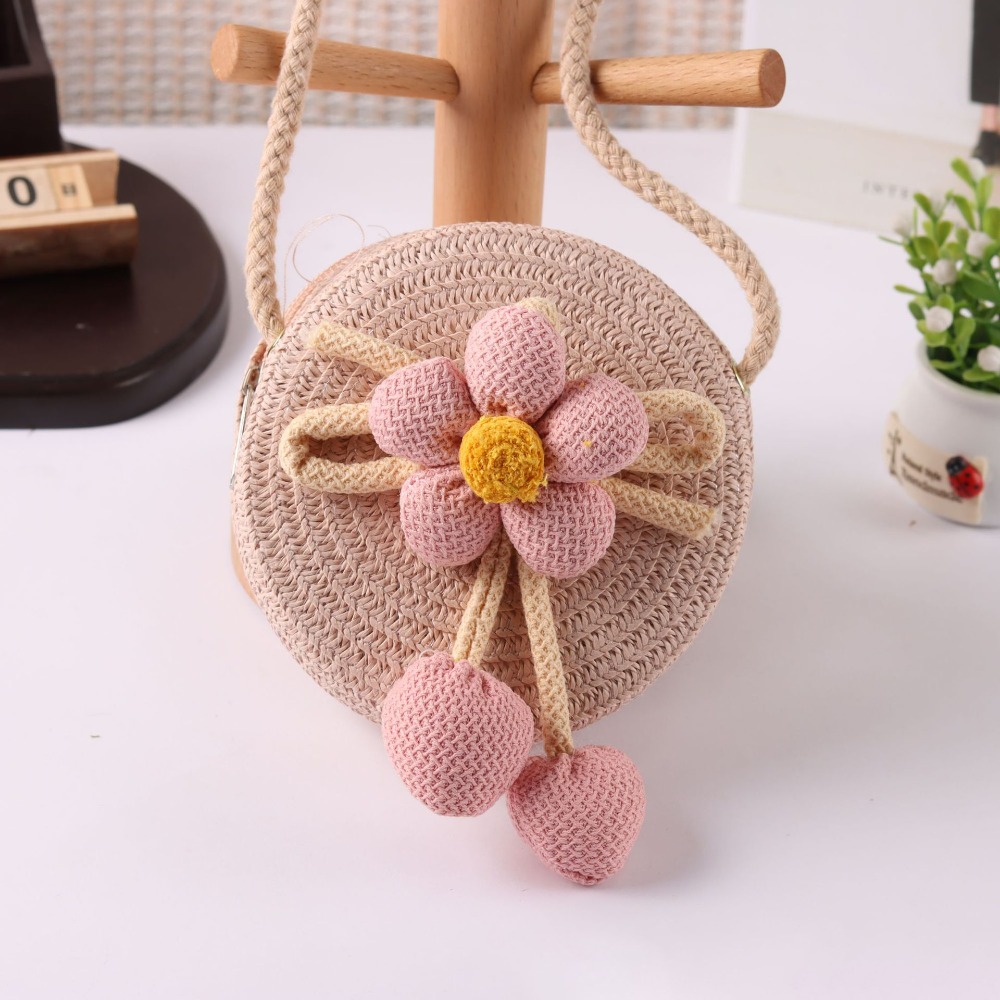 캐주얼 수제 짠 밀짚 가방 꽃 모양 지퍼 보관 바구니  - Woven Straw Bag 리뷰 및 가격