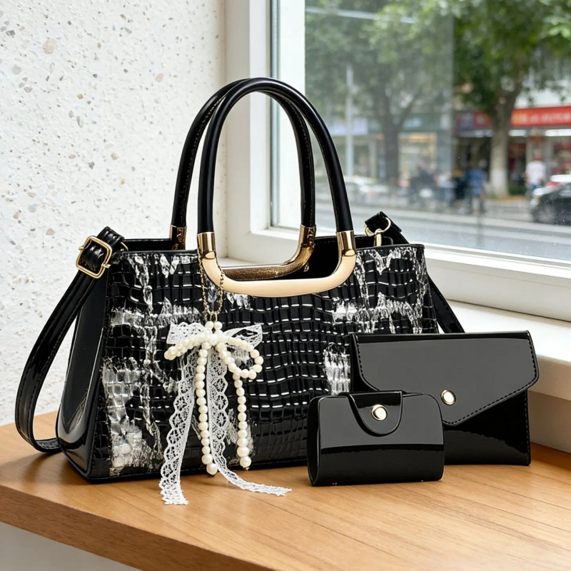 여성용 핸드백 세트, 악어 무늬 이브닝 클러치, 파티  - Women Bags For Gift 리뷰 및 가격