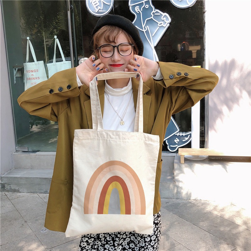 다채로운 무지개 디자인 토트 백 내구성이 뛰어난 대용량 - Women Bags Work 리뷰 및 가격