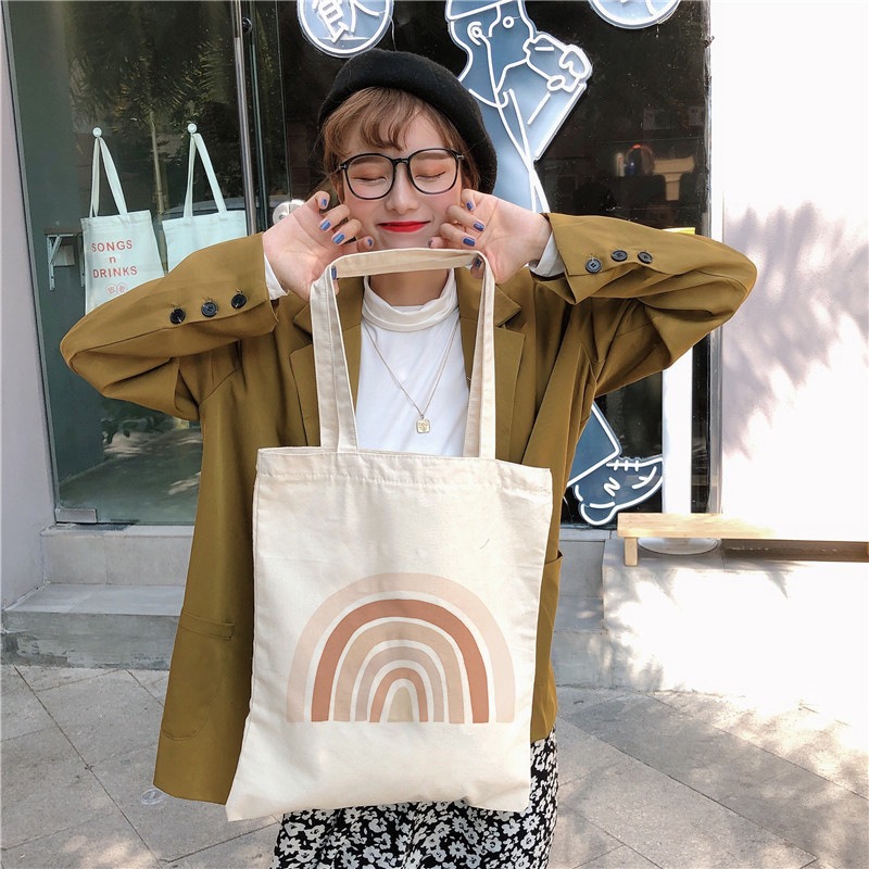 다채로운 무지개 디자인 토트 백 내구성이 뛰어난 대용량 - Women Bags Work 리뷰 및 가격
