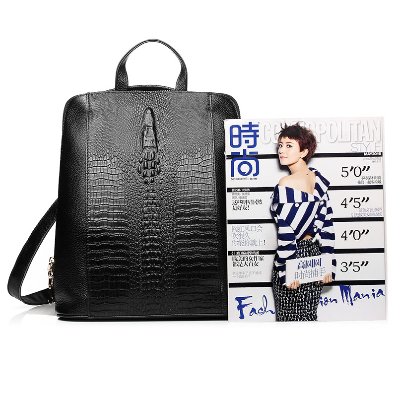 Zency 여성용 악어 가죽 백팩 100% 정품 천연  - Women Bags Work 리뷰 및 가격