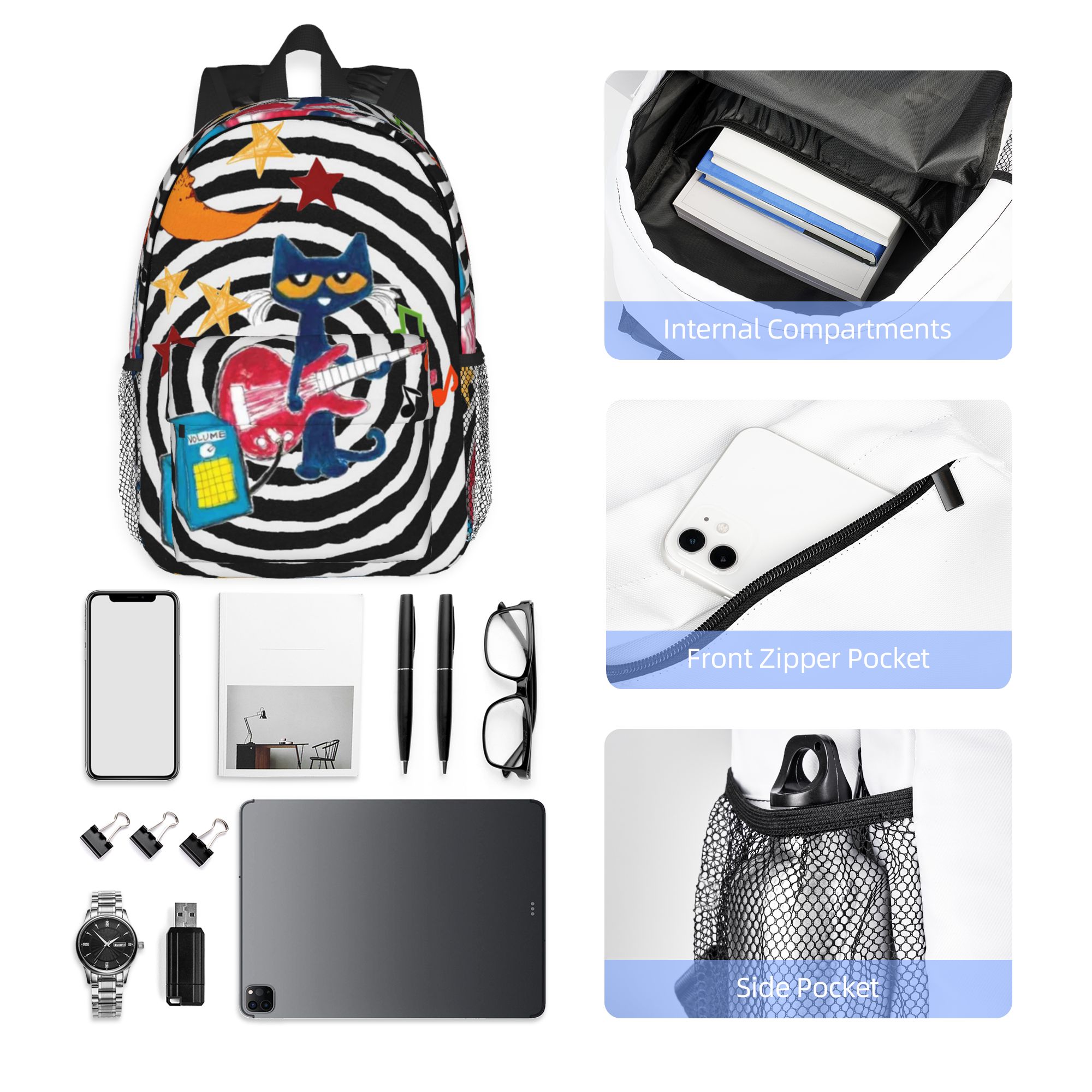 고양이 피트 배낭 핫 세일 데이팩 대용량 소년 소녀 책 - Women Bags Discount 리뷰 및 가격
